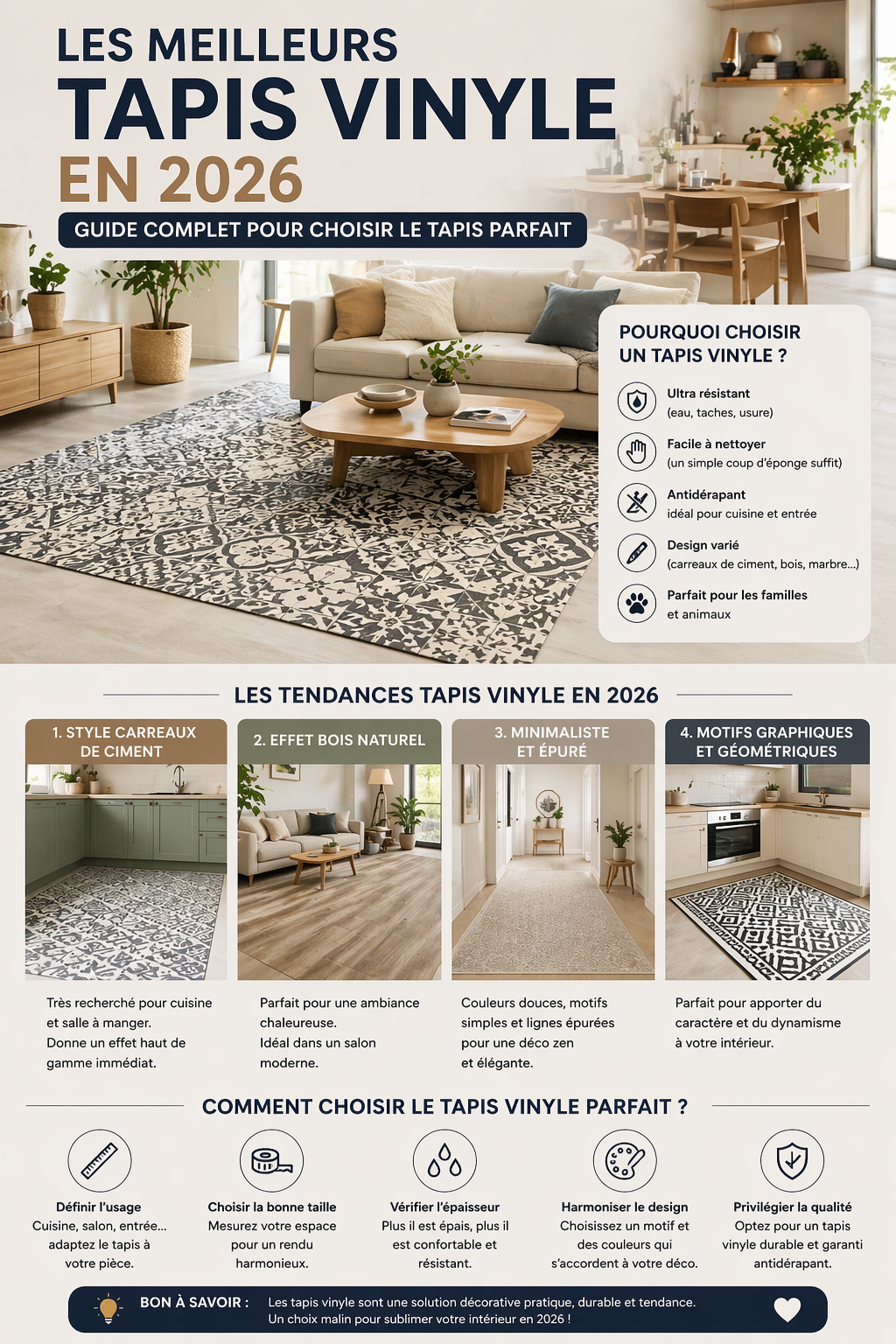 Les Meilleurs Tapis Vinyle en 2026 : Guide Complet pour Choisir le Tapis Parfait