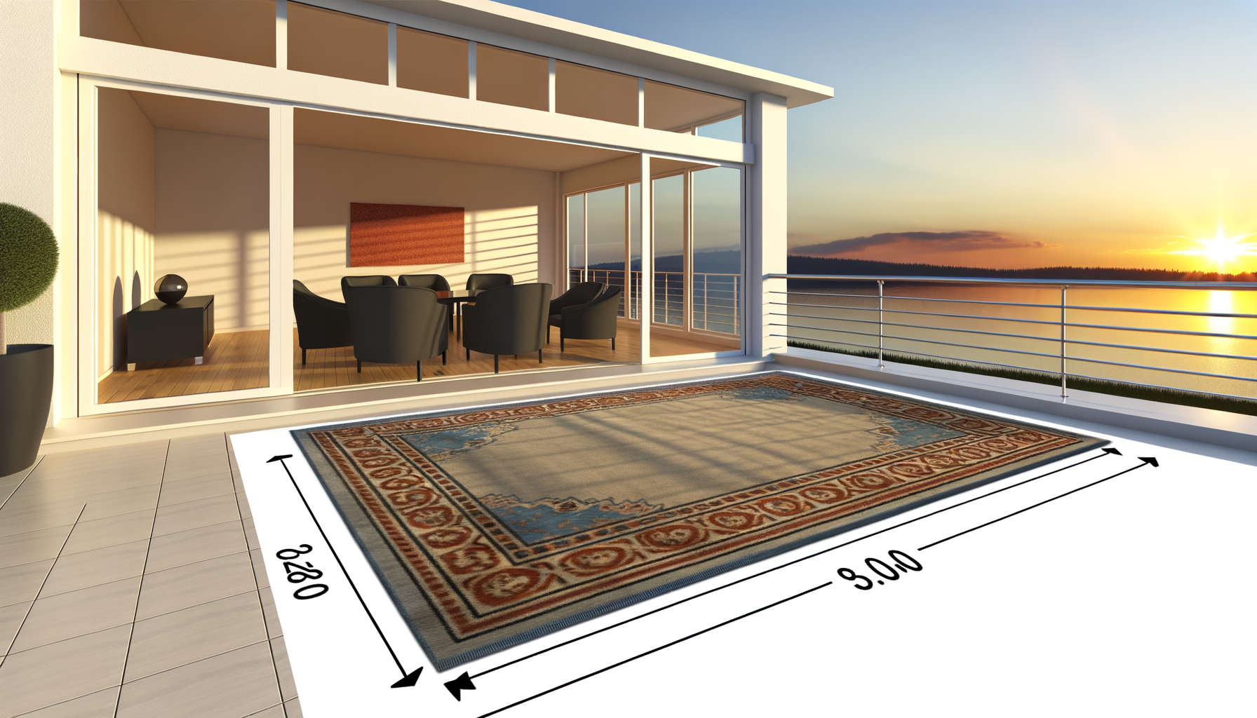 Quelle taille de tapis pour un grand balcon ?