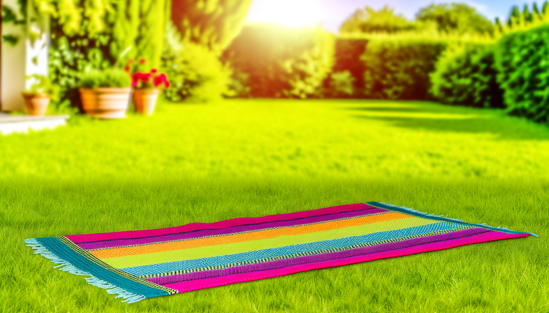 Peut-on mettre un tapis d'extérieur sur de l'herbe ?