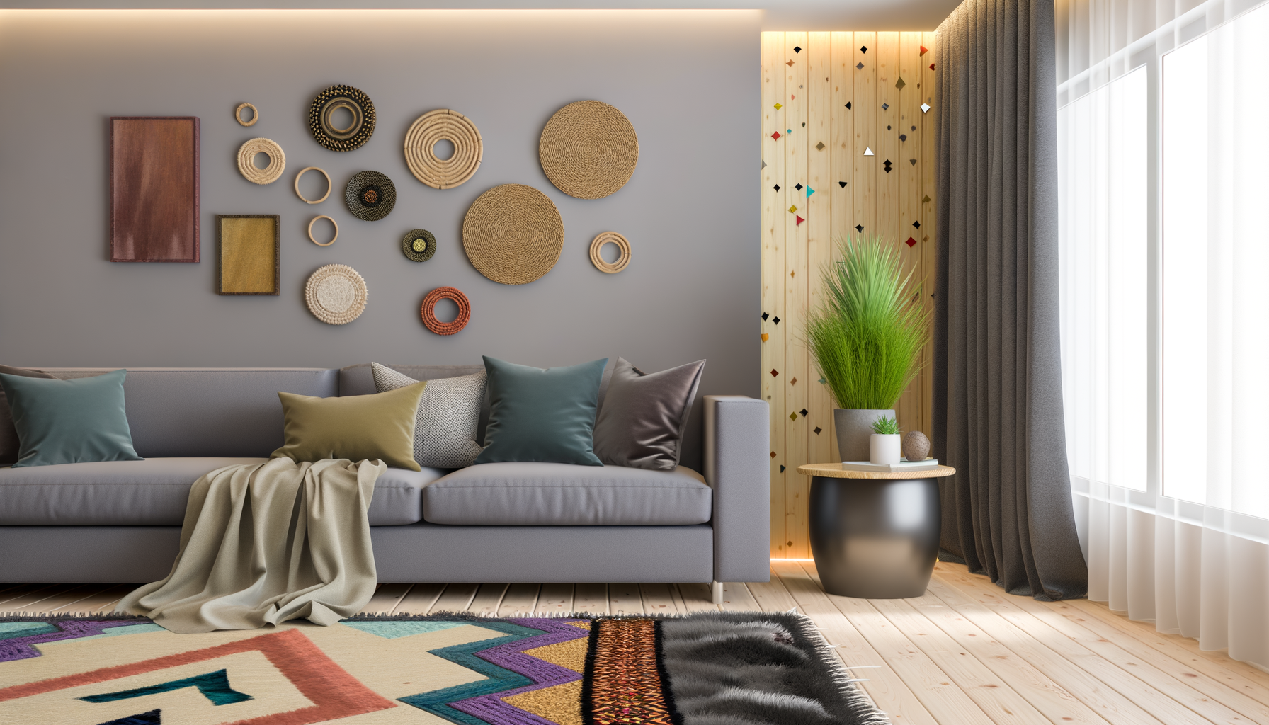 Quel tapis pour un salon avec un canapé gris ?