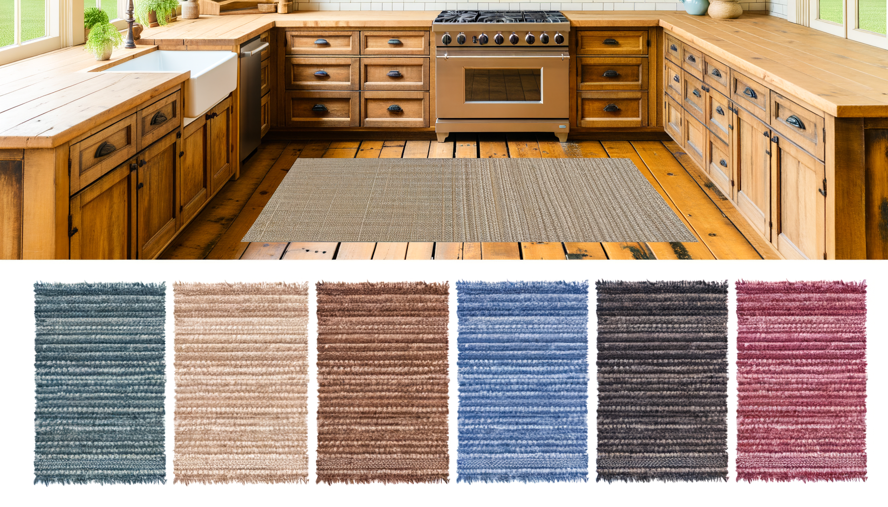 Quelle couleur de tapis pour une cuisine bois ?