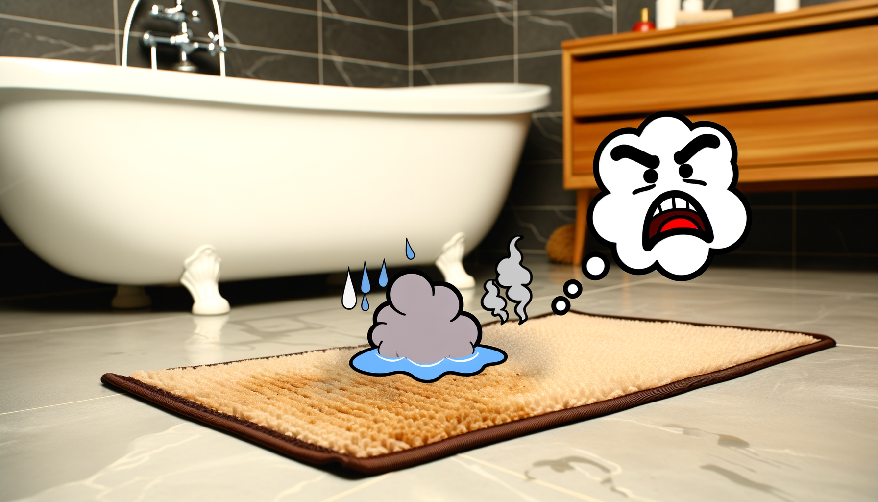 Pourquoi mon tapis de bain sent-il mauvais ?