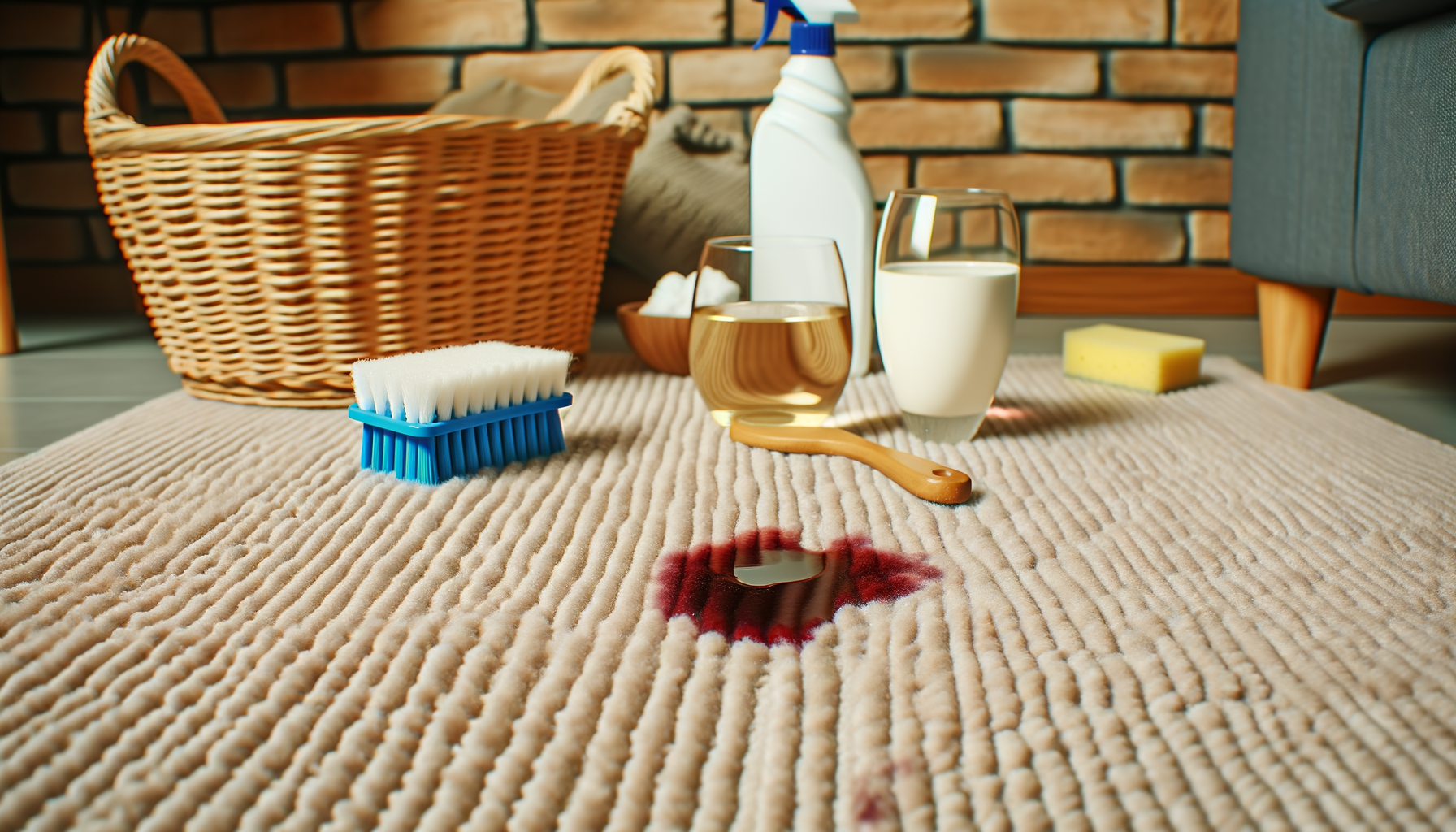 Comment enlever une tache de vin sur un tapis ?