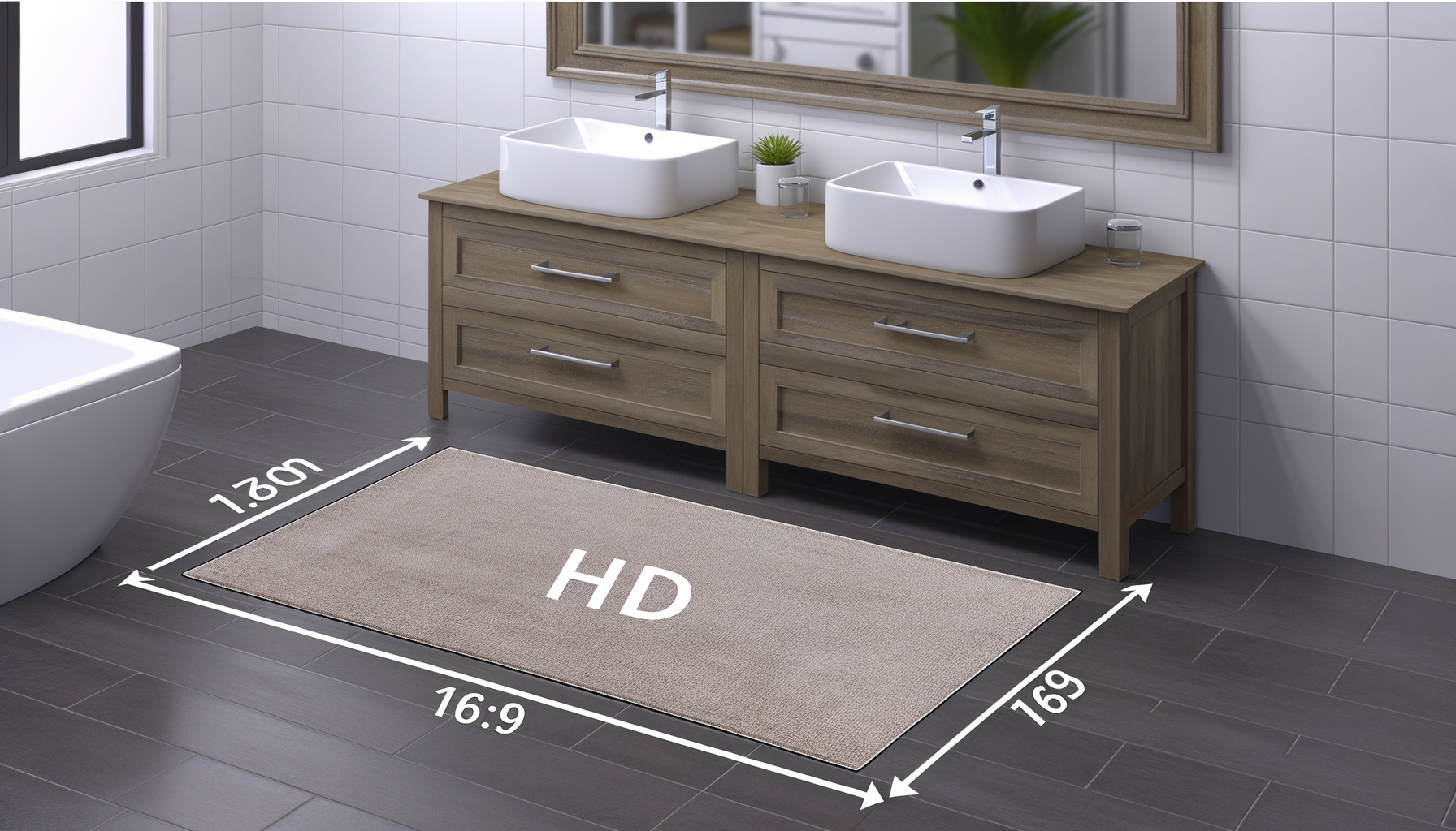 Quelle taille de tapis pour une double vasque ?