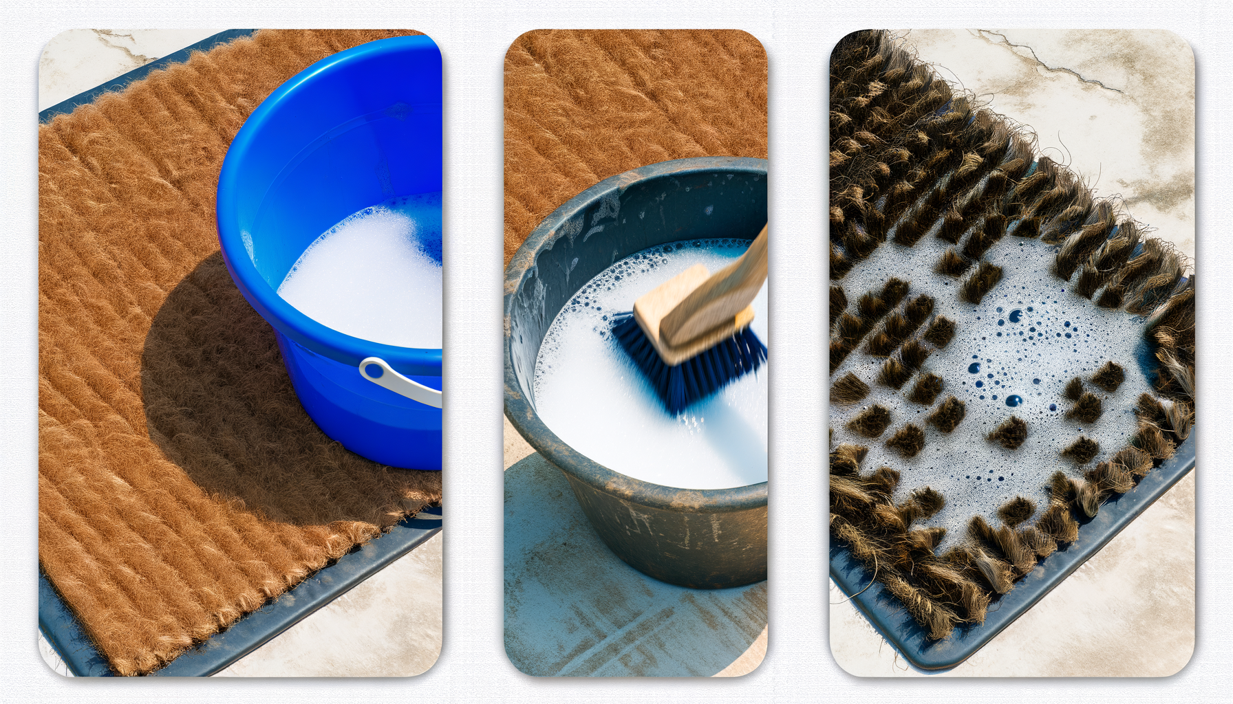 Comment nettoyer un paillasson en fibre de coco ?
