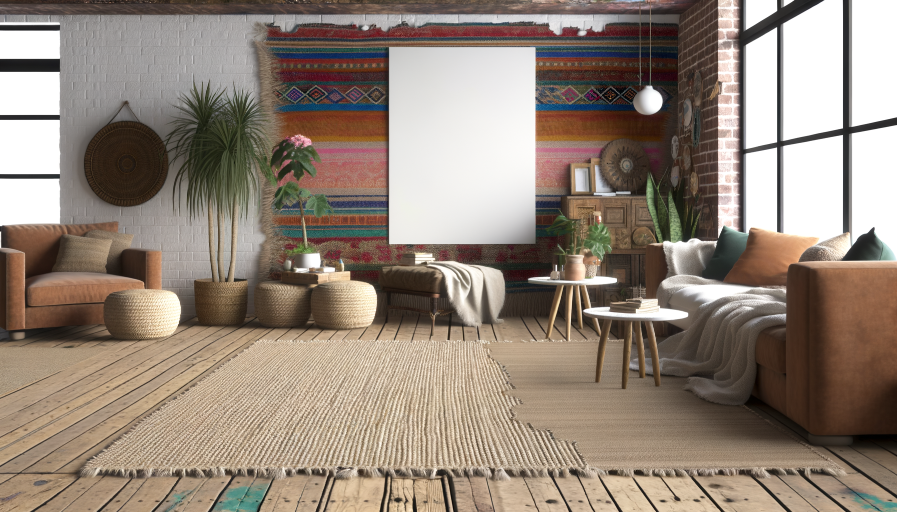 Quel tapis en jute pour un salon bohème ?