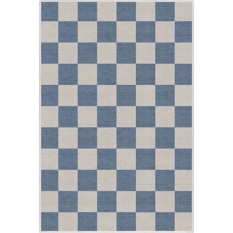 Checkered Living Room Carpet Ins Fashion Simple Macron Color Area Rug American Retro Modern Entrance Mat Non Slip