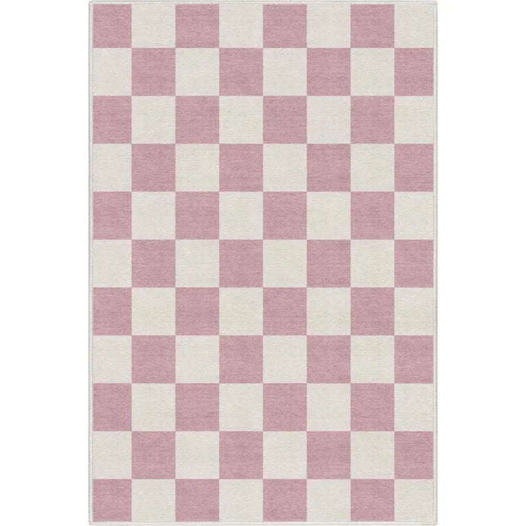 Checkered Living Room Carpet Ins Fashion Simple Macron Color Area Rug American Retro Modern Entrance Mat Non Slip