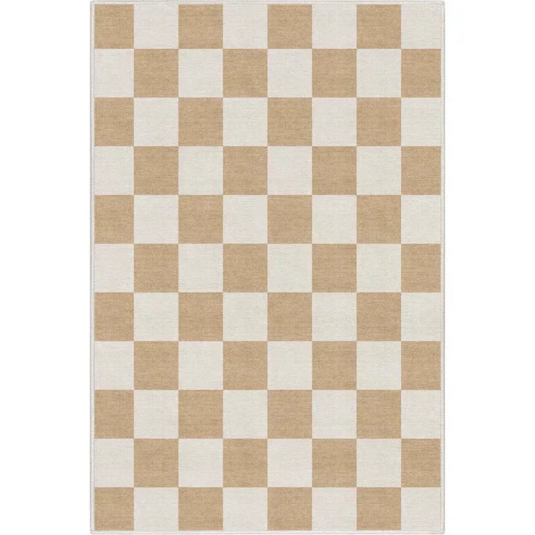 Checkered Living Room Carpet Ins Fashion Simple Macron Color Area Rug American Retro Modern Entrance Mat Non Slip