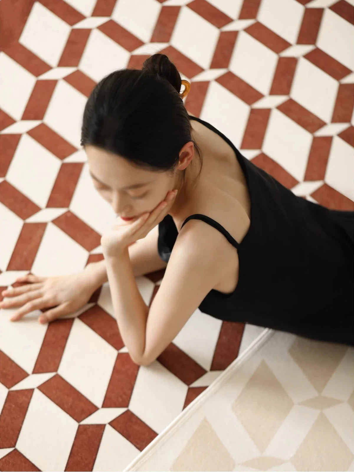 grand tapis de salon damier