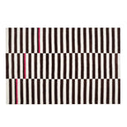 grand tapis rayé noir et blanc 60x90cm