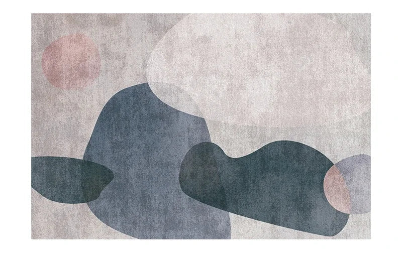 tapis abstrait gris 60x90cm