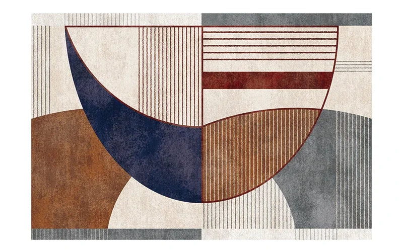 tapis abstrait multicolore 60x90cm