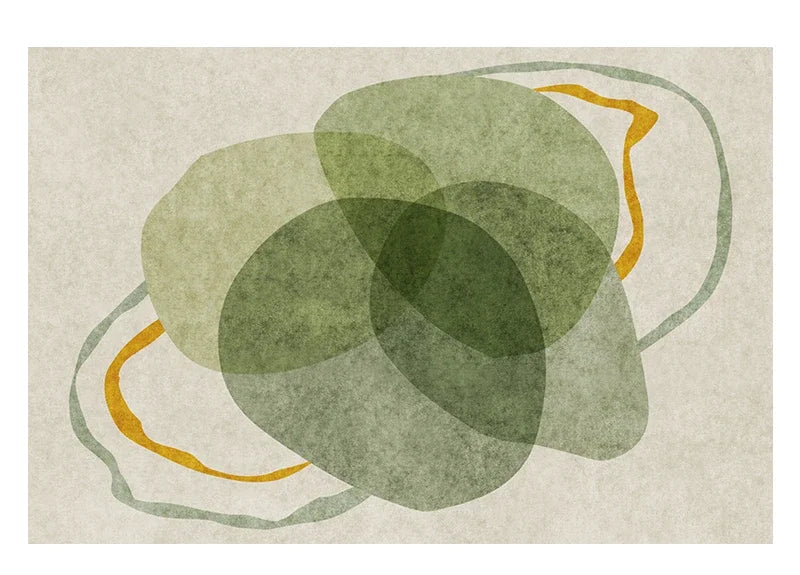 tapis abstrait vert 60x90cm