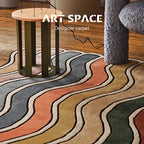 tapis arc en ciel beige