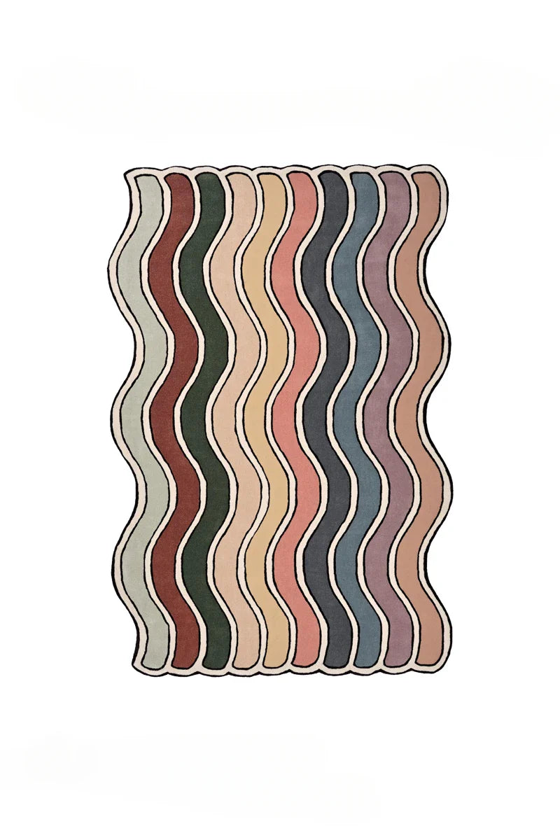 tapis arc en ciel terracotta 80x120cm
