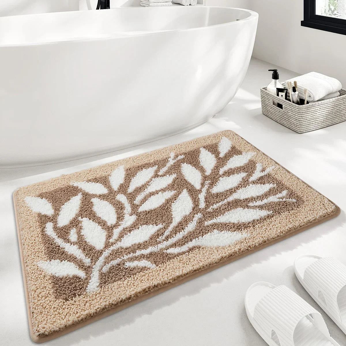 tapis bain beige 40x60cm