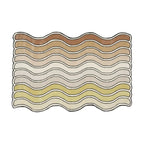 tapis beige arc en ciel 80x120cm