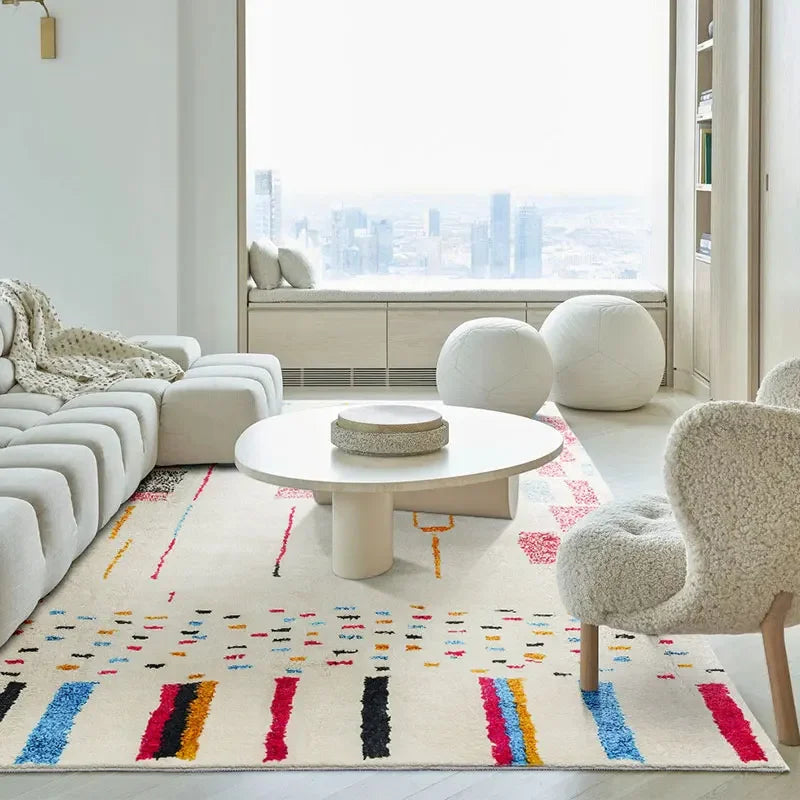tapis beige ethnique