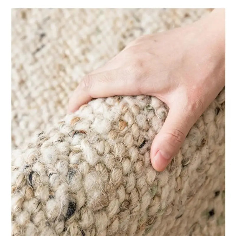 tapis beige laine