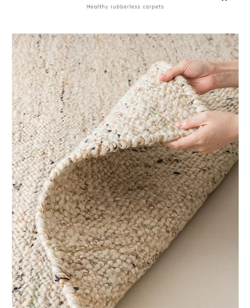 tapis beige laine