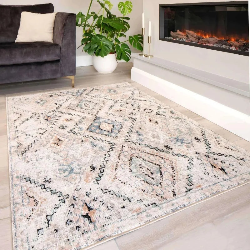 tapis beige poil ras