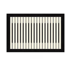 tapis beige rayé noir 60x90cm