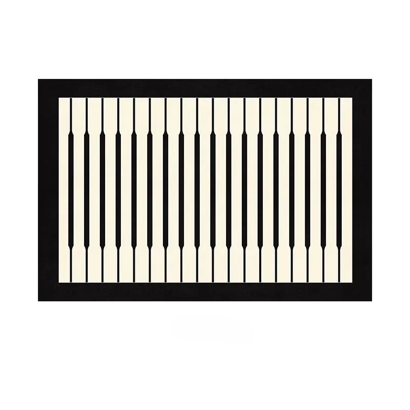 tapis beige rayé noir 60x90cm
