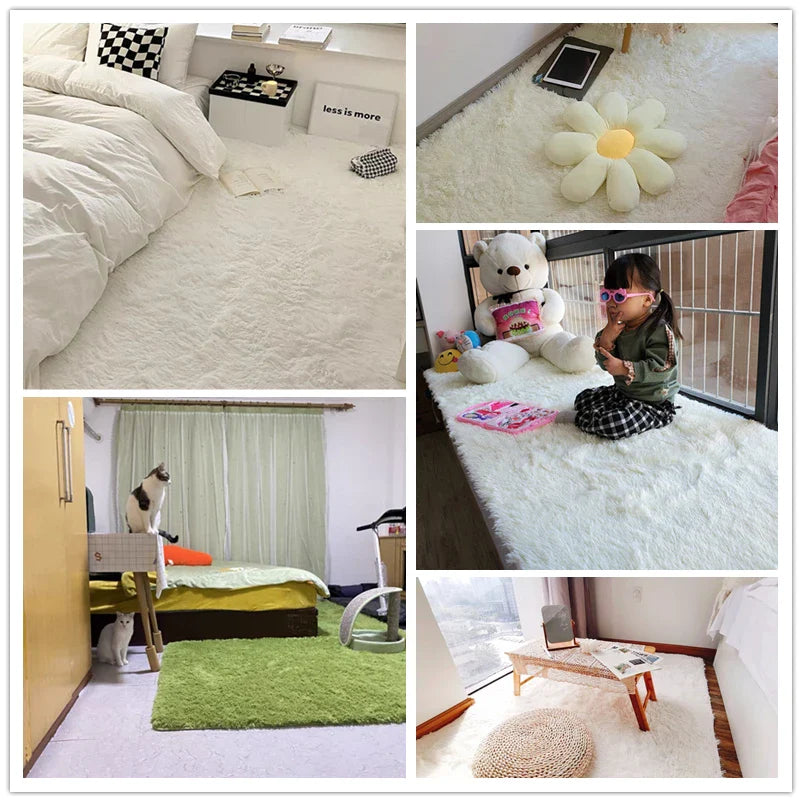 tapis beige shaggy