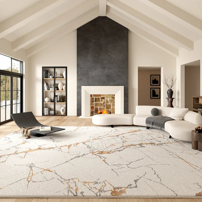 tapis blanc marbre 80x120cm