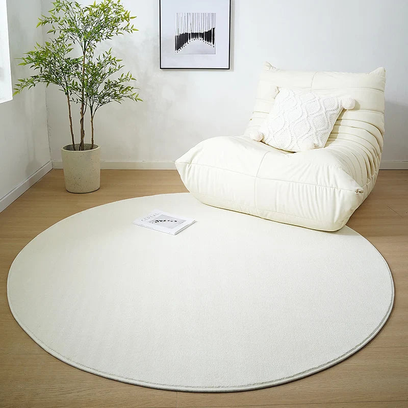 tapis blanc uni 80x80cm