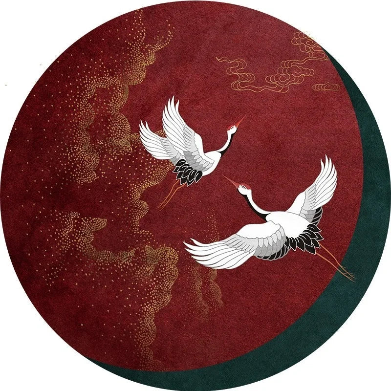 tapis chinois rouge 40cm