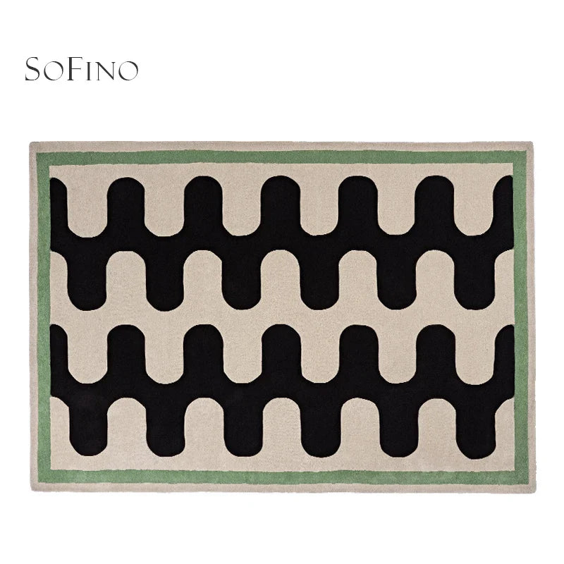 tapis contemporain haut de gamme 80x120cm