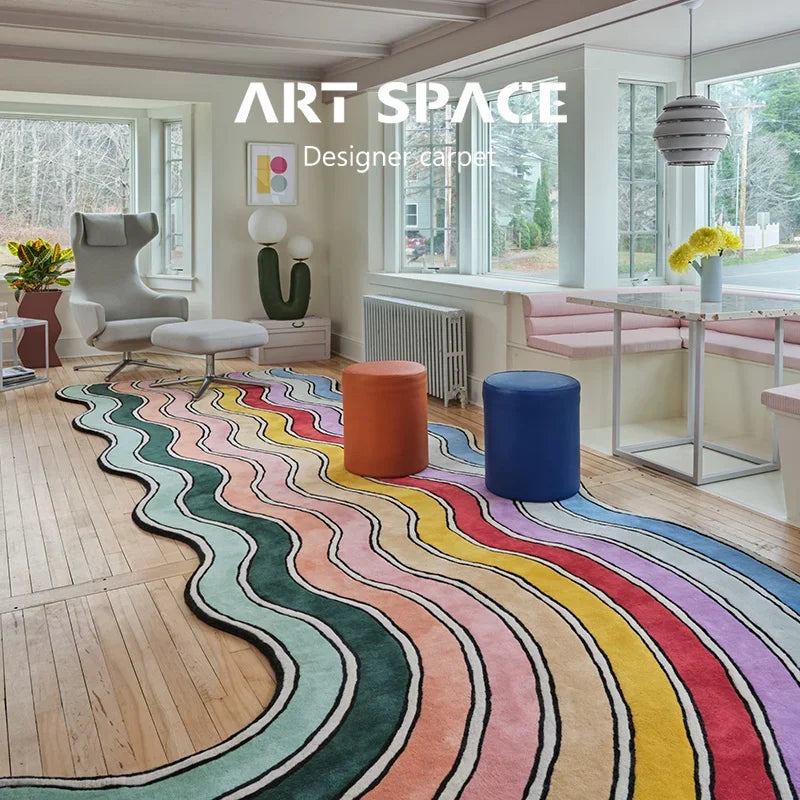 tapis couleur arc en ciel