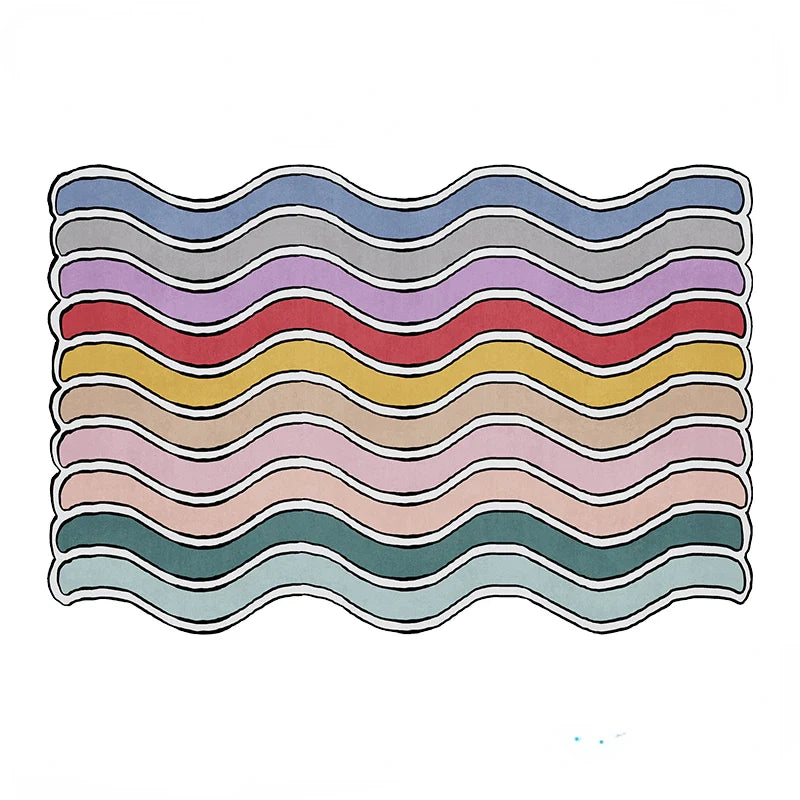 tapis couleur arc en ciel 80x120cm