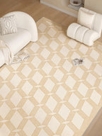 tapis damier multicolore