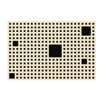 tapis damier noir blanc 50x80cm