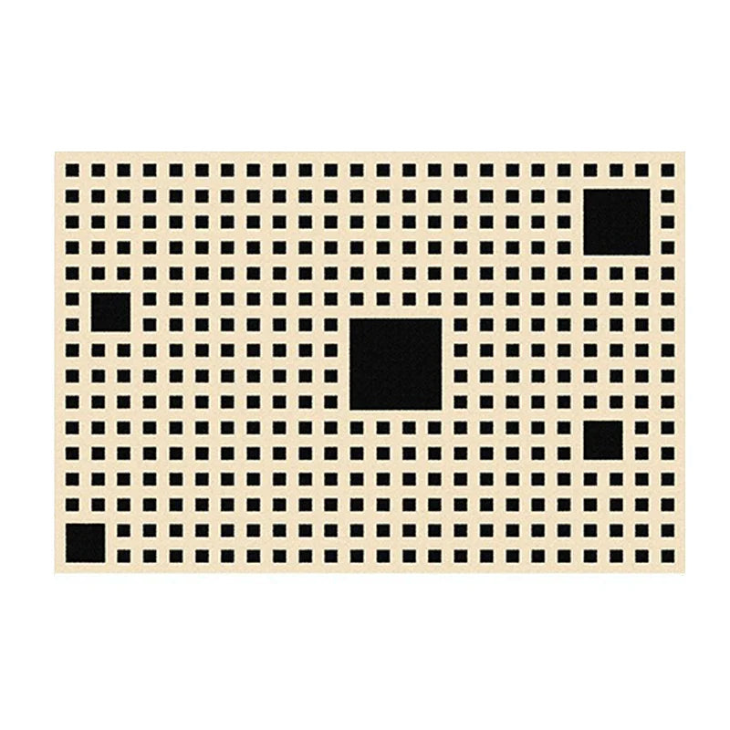 tapis damier noir blanc 50x80cm
