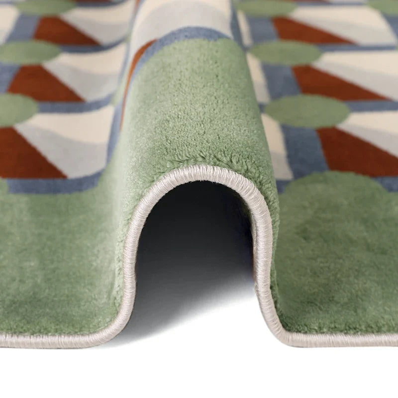 tapis damier vert