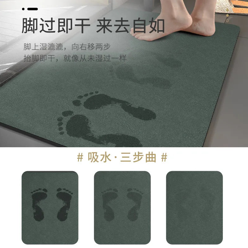 tapis de bain en diatomite