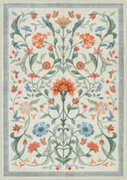 tapis de fleurs blanches 40x60cm