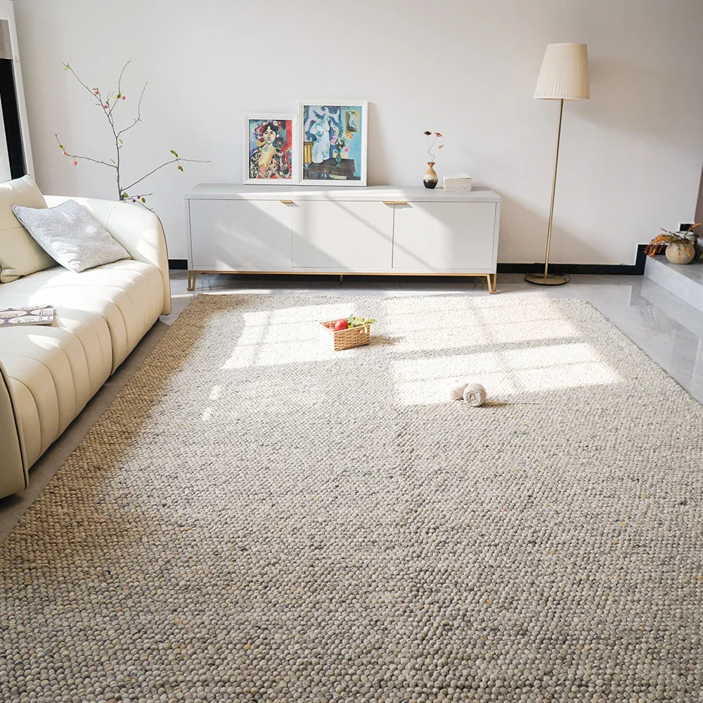 tapis en laine beige 60cmx90cm