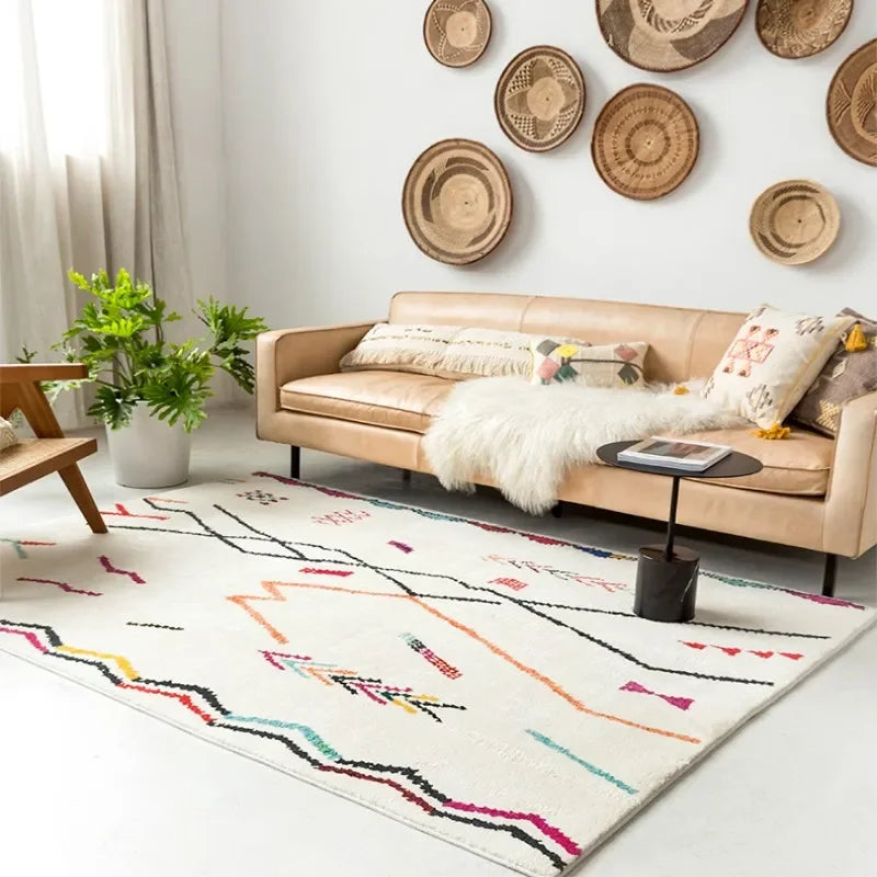 tapis ethnique beige