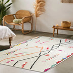 tapis ethnique beige