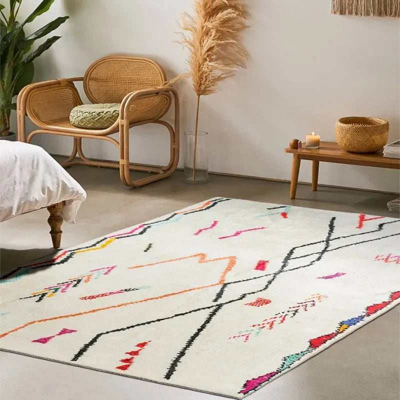 tapis ethnique beige