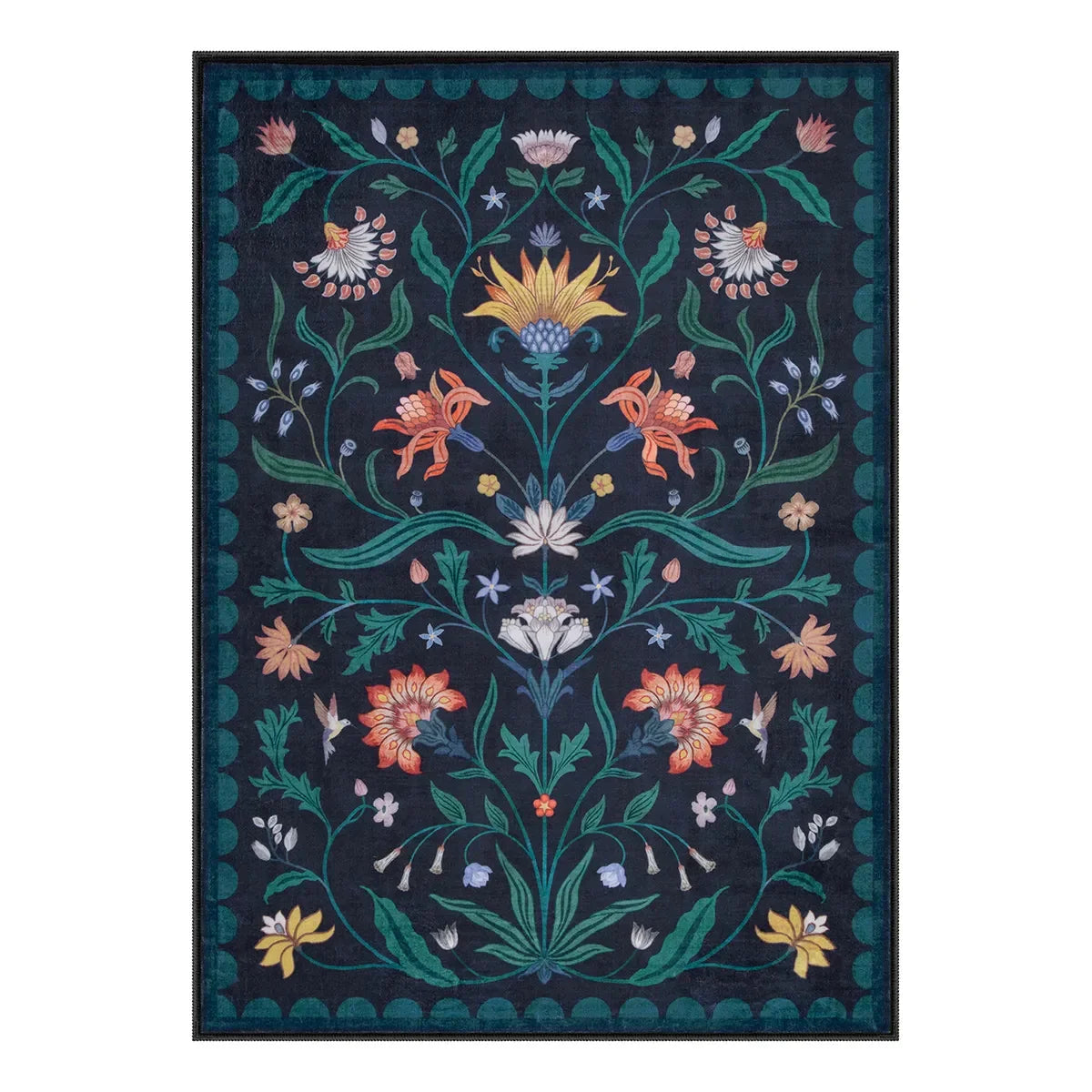 tapis fleuri vintage 40x60cm