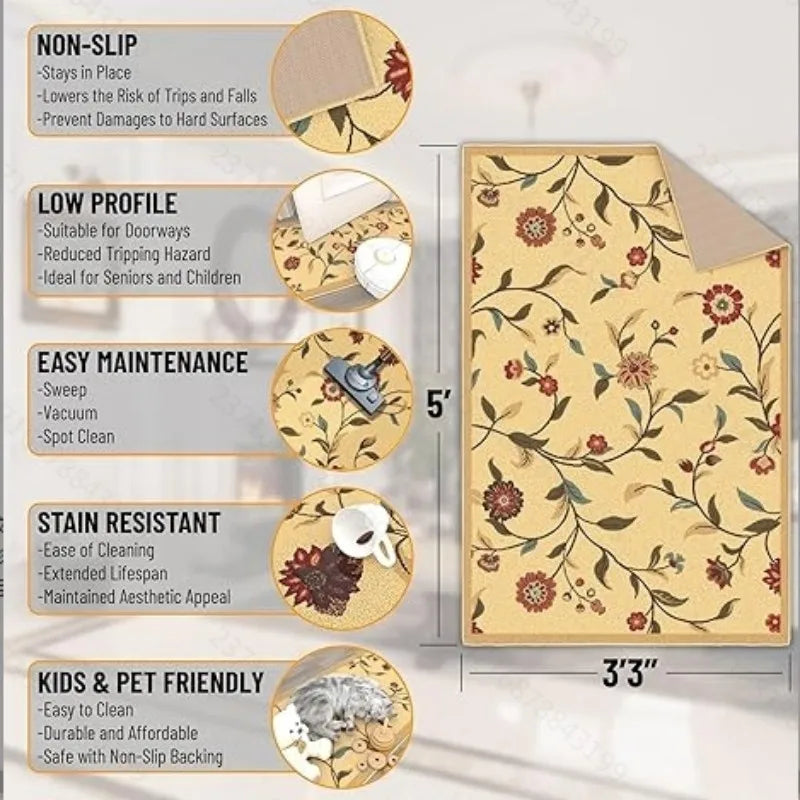 tapis fleurs