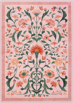 tapis fleurs rose 40x60cm