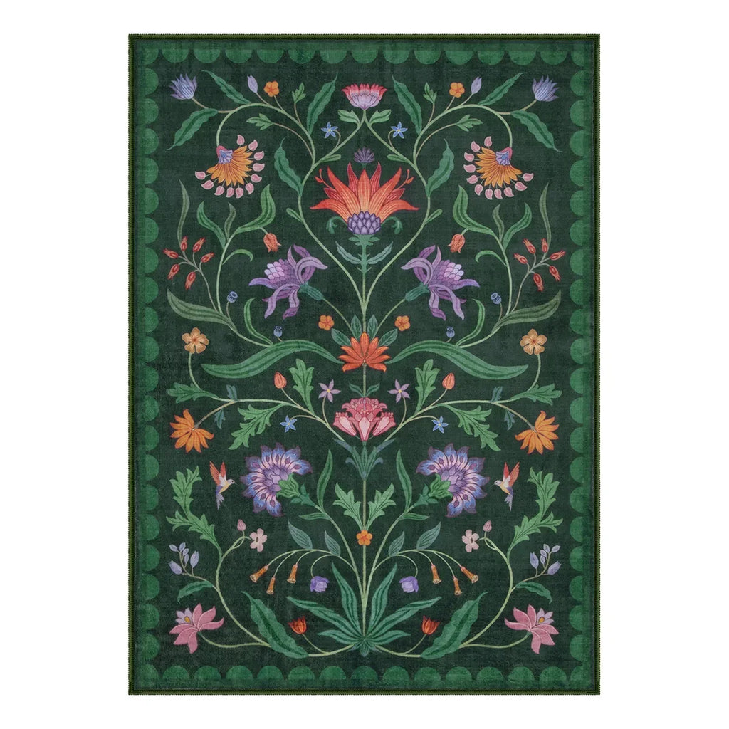 tapis fleurs vintage 40x60cm