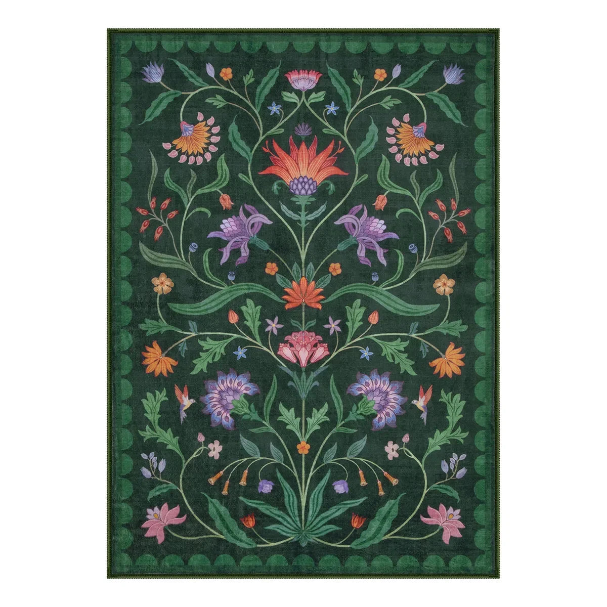 tapis fleurs vintage 40x60cm